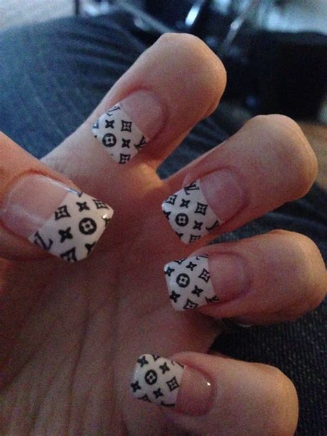 black and white louis vuitton nails|white louis vuitton nail stickers.